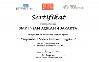 PRESTASI ESKUL FILM SMK INSAN AQILAH 4